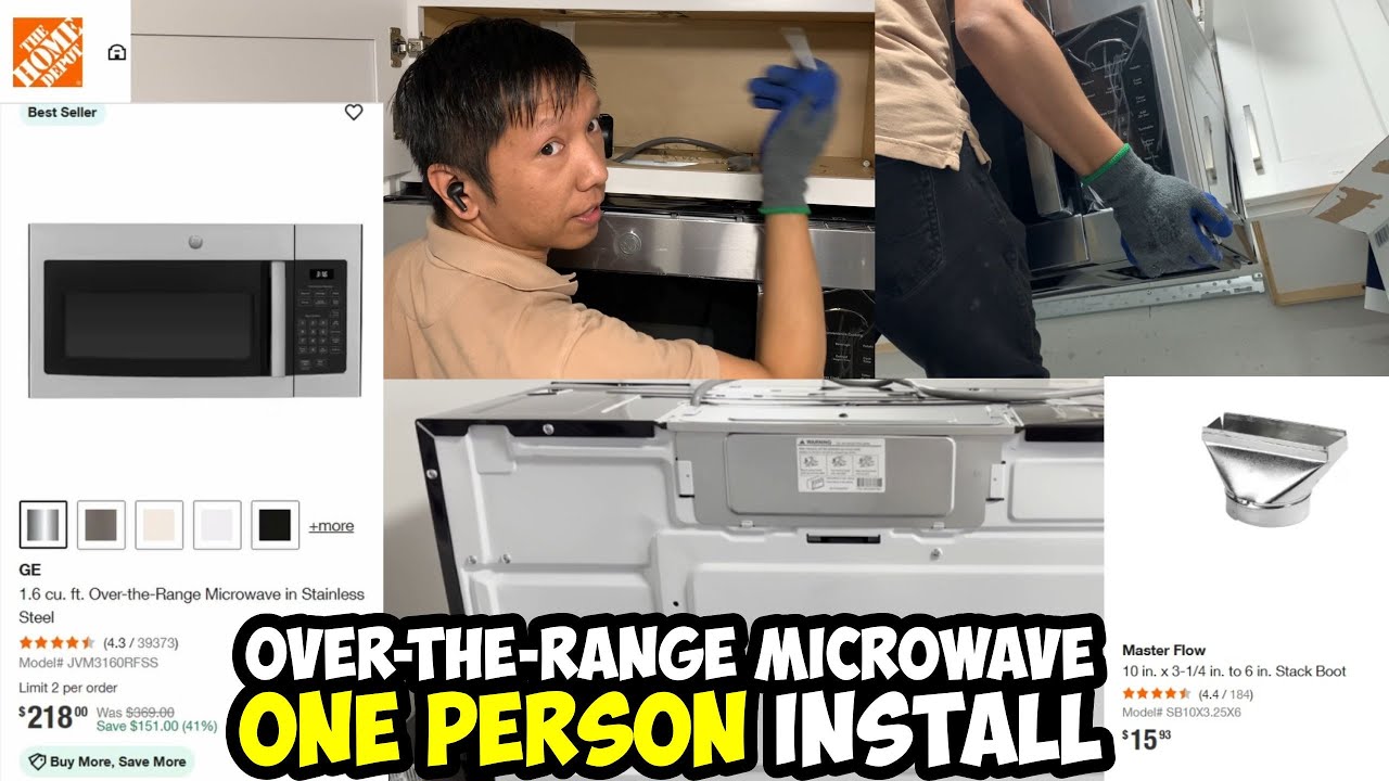 GE Over-the-Range Microwave Installation
