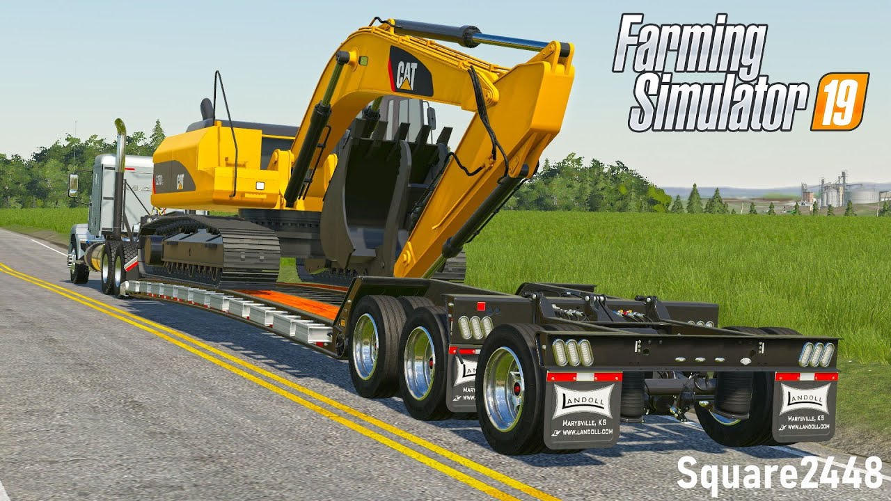 HEAVY HAUL WITH NEW LANDOLL LOWBOY! | EXCAVATOR | MACK ANTHEM | FS19