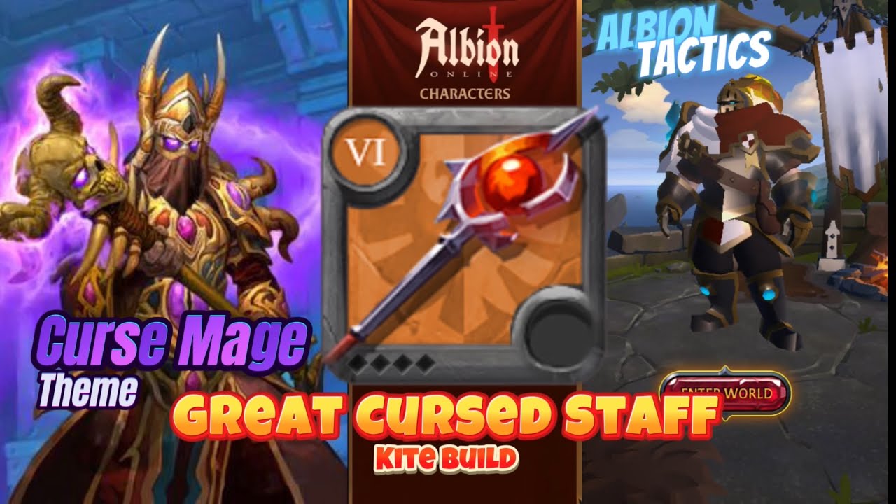 Albion Tactics: Great Cursed Staff Kite Build | Fights & Guide | Albion Online