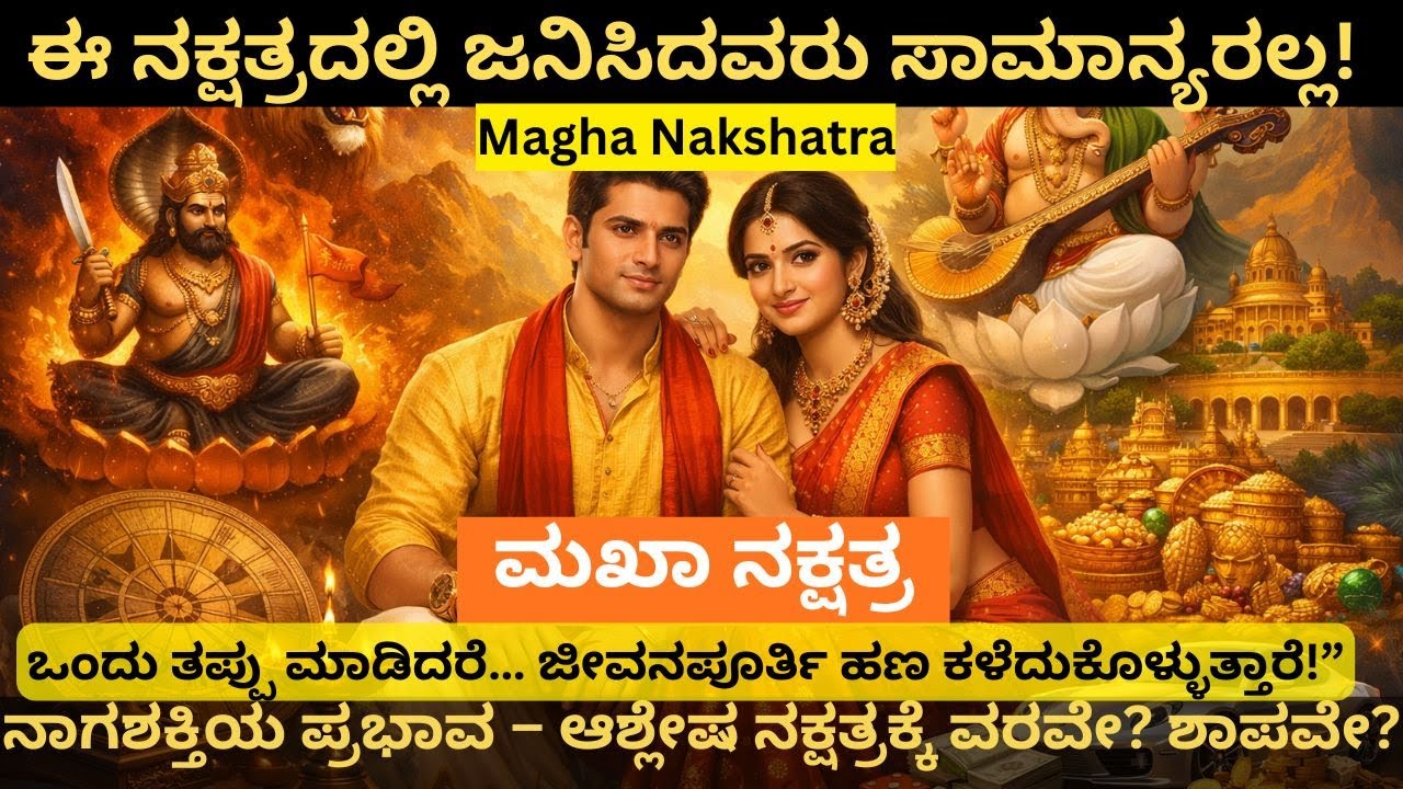 ಮಖಾ ನಕ್ಷತ್ರ ಸಂಪೂರ್ಣ ಜೀವನ ರಹಸ್ಯ  Money, Career & Relationships Explained  #MaghaNakshatra