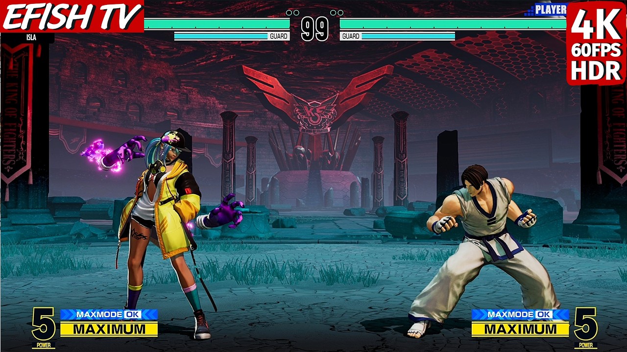 Isla vs Kim Kaphwan (Hardest AI) - KOF XV