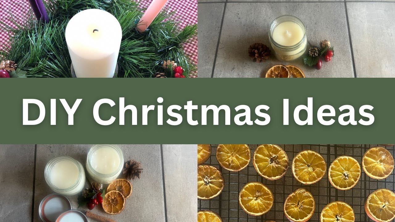 Handmade Christmas DIY Ideas|Easy DIY Advent Wreath|DIY Dried Orange Slices|DIY Candles at Home