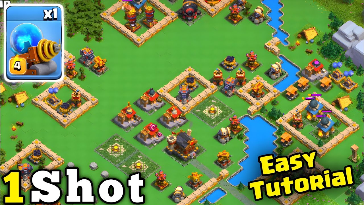 1 Shot Max Barbarian Camp Very Easy Tutorial in Clan Capital