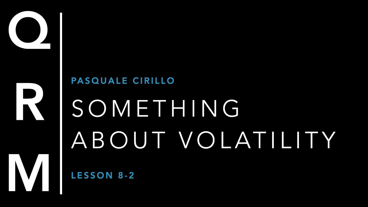 QRM 8-2: (G)ARCH Models for volatility