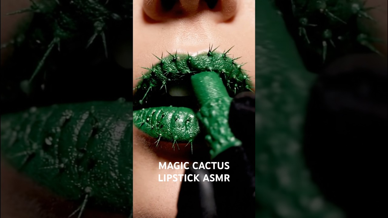 MAGIC CACTUS LIPSTICK ASMR #asmr #relaxing #satisfying #lipstick #lipstickasmr #makeup #makeupasmr