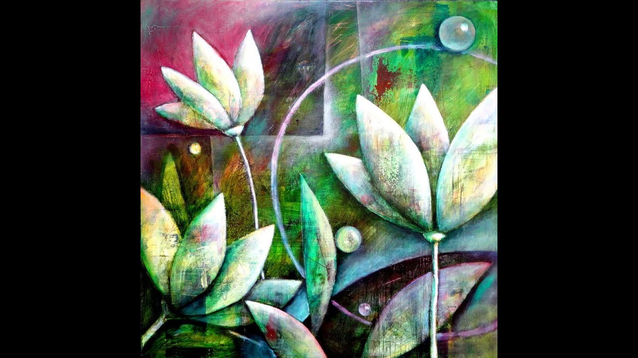 Abstract flowers on canvas - abstrakte Blüten auf Leinwand