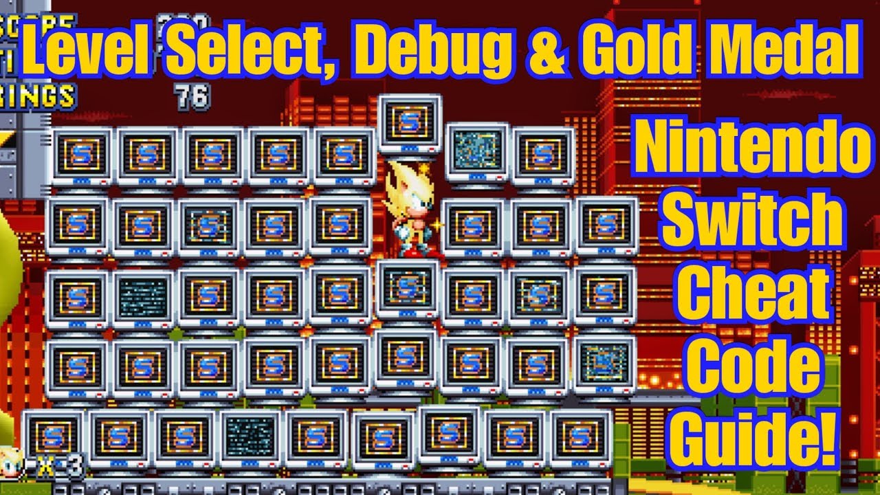 Sonic Mania & Sonic Mania Plus | Switch | Level Select, Debug Mode & Gold Medal Cheat Code Guide!