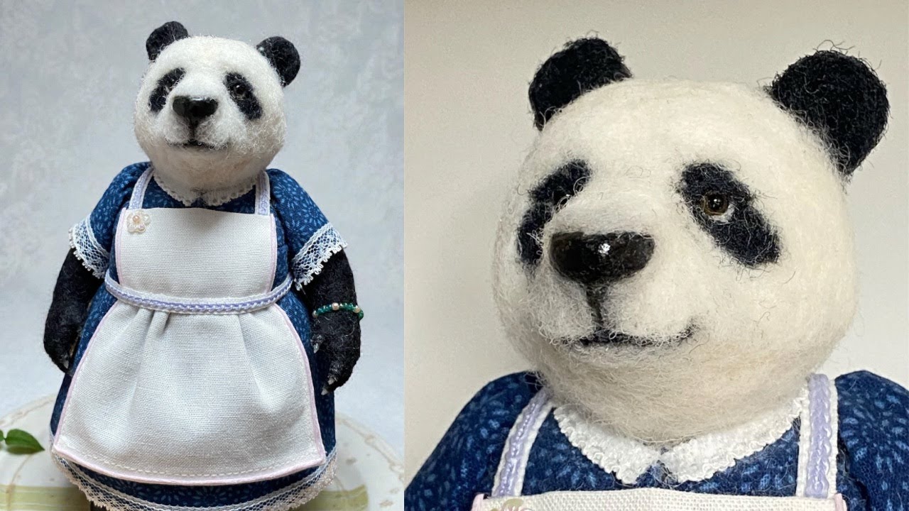 Needle Felting a Panda from Scratch (Timelapse)