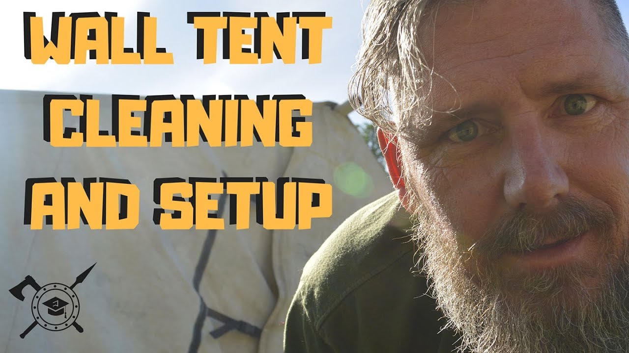 CANVAS WALL TENT CLEANING AND SETUP | WITH NO HELPING HANDS