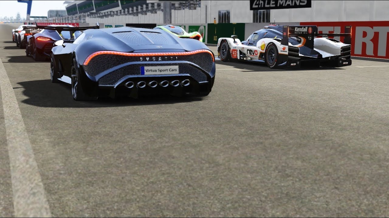Bugatti La Voiture Noire vs Porsche 919 Hybrid vs Hypercars at La Sarthe