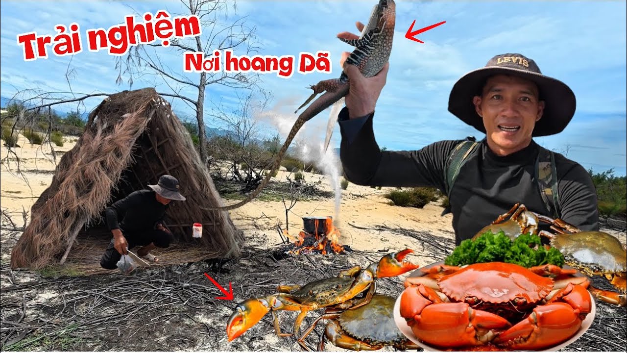 Trải nghiệm sinh tồn nơi hoang Dã đặt bẫ,y dông cát tìm thức ăn đêm giữa rừng ngập mặn