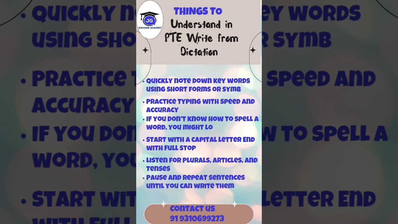 PTE preparation 