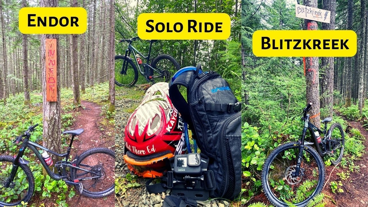 FIRST TIME RIDING TRAILS ENDOR AND BLITZKREEK AT MT BENSON NANAIMO | SOLO RIDING