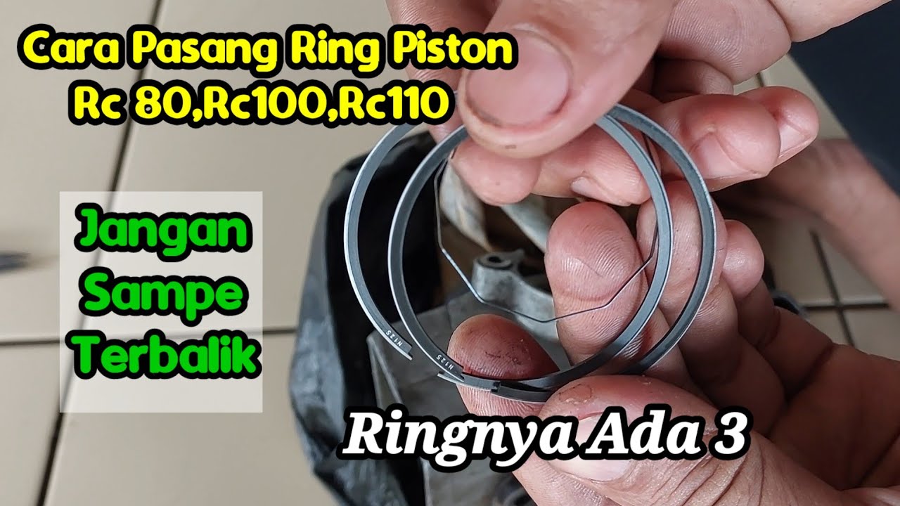 Cara pasang ring piston suzuki Rc 100,rc80,satria ru,suzuki tornado /jetcold
