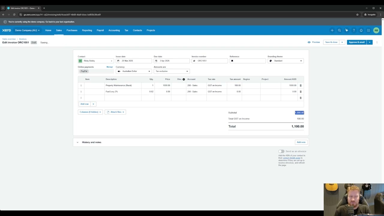 How To Add A Fuel Levy Charge To Your Xero Invoice