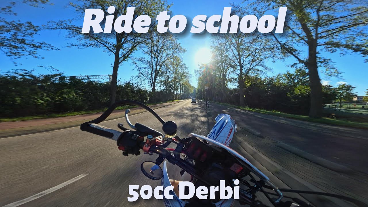 HIGH SPEED RIDE TO SCHOOL | DERBI SENDA 50CC