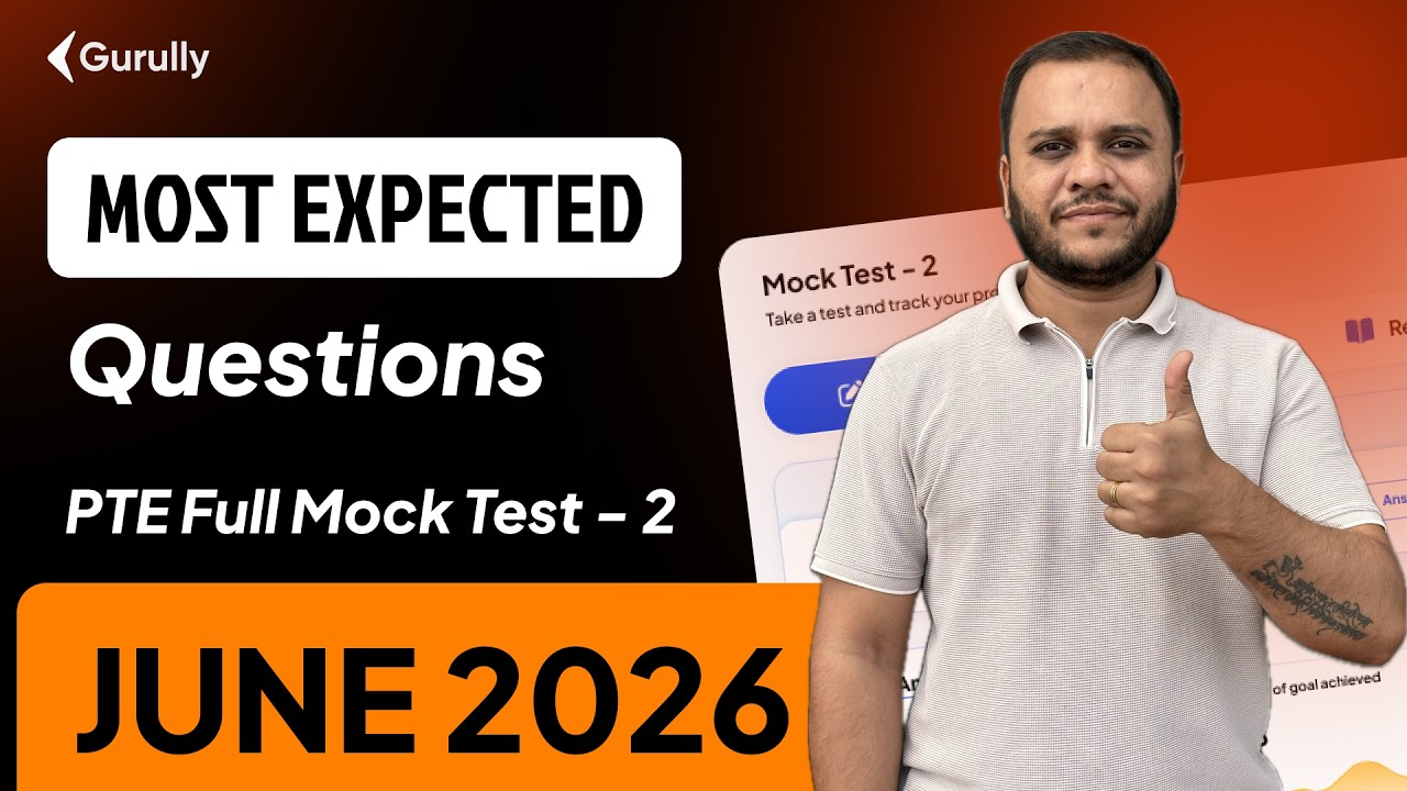 PTE Full Mock Test - 2 June 2026 🔥 | Real Exam Prediction Test for High Score