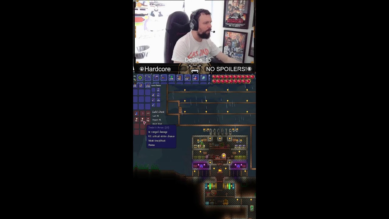 Terraria First Ever Playthough - REGEARING - HC + Expert - Stream 18 (Portrait)