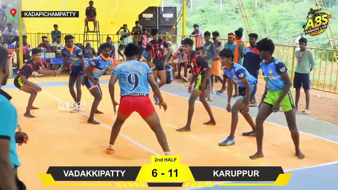 2nd // KARUPPUR VS VADAKKIPATTY// Abs Kabadi Live- KADAPICHAMPATTY