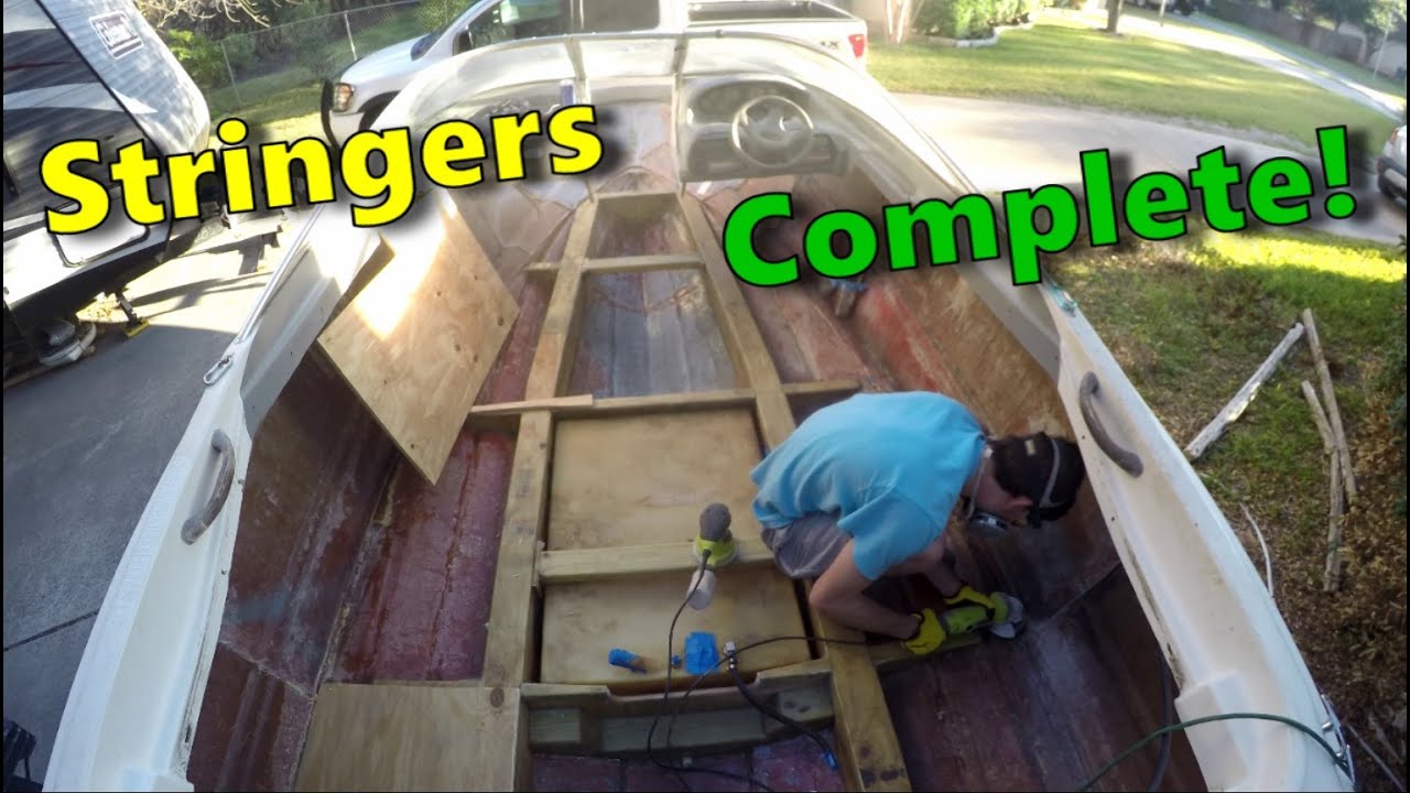 1998 Bayliner Boat Restoration - Part 24 - Finishing the Stringers!