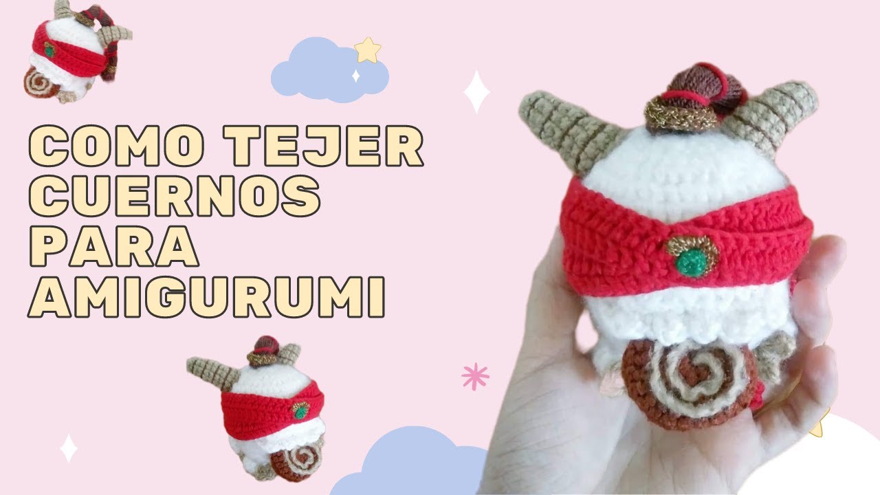 Como hacer cuernos en t&eacute;cnica amigurumi | Heylili