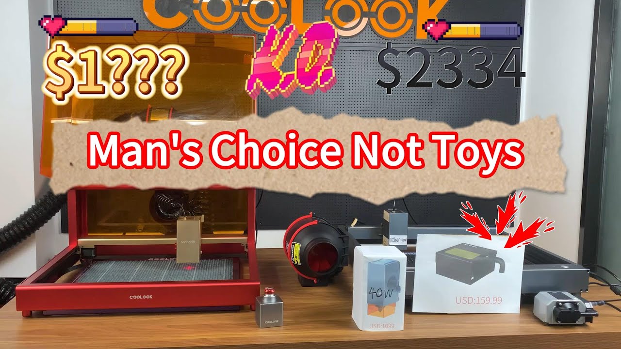COOLOOK Creator 1 laser engraver and cutter man's choice，not toys