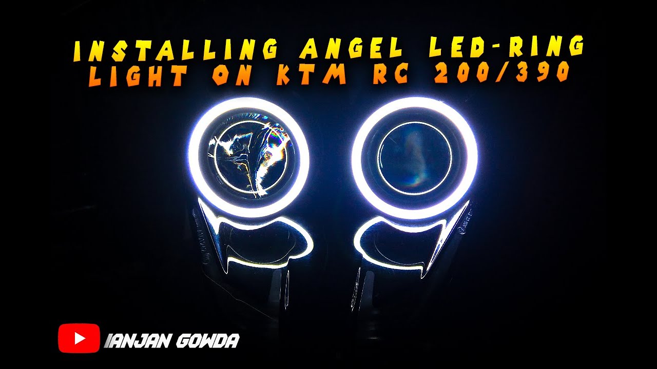 Angel Led Ring Light For KTM DUKE- RC 200 / 390 | Full Installation  | Quarantine Modification