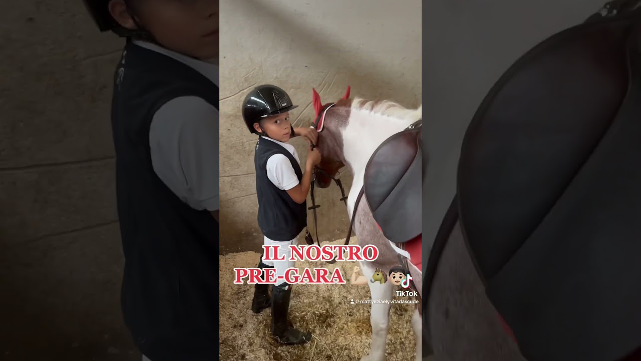 👦🏻🐴IL NOSTRO PRE-GARA🐴👦🏻 #foryou #perte #pony #cavalli #horse #equitazione #jumping #sport