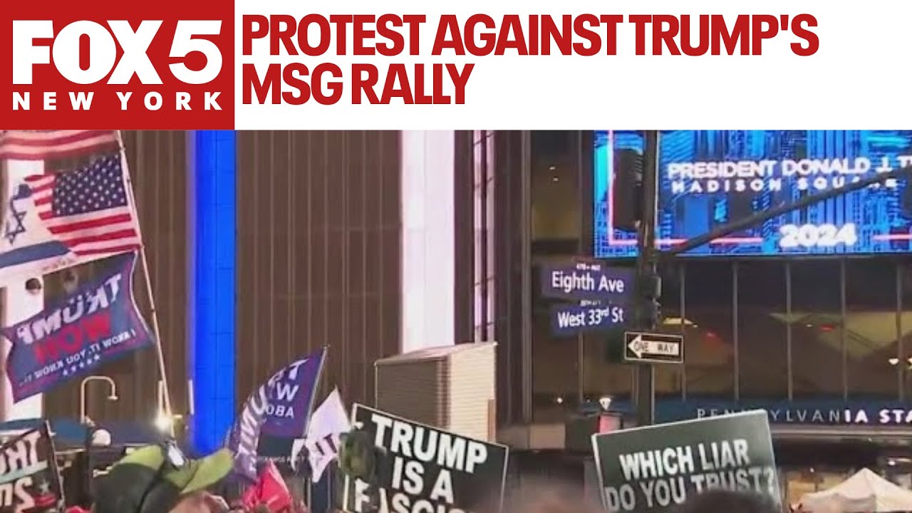 Protest against Trump's MSG rally
