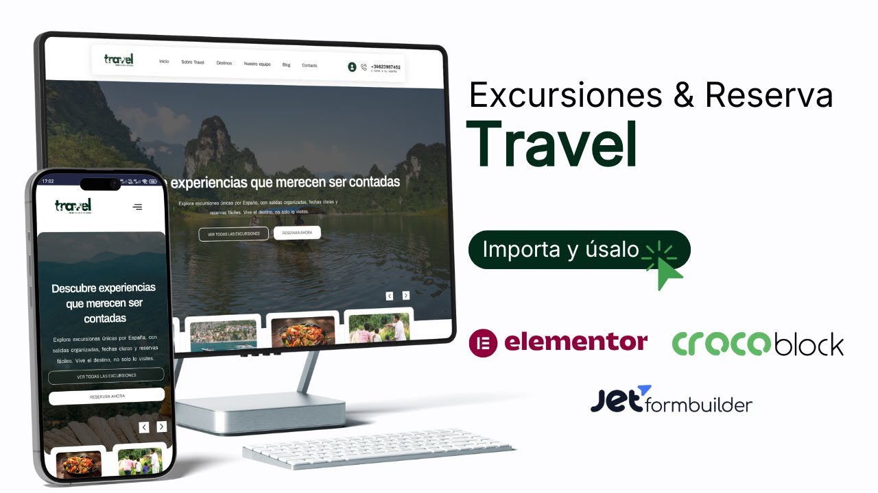 Plantilla Profesional para Agencias de Viajes con WordPress y Elementor |Travel Agency