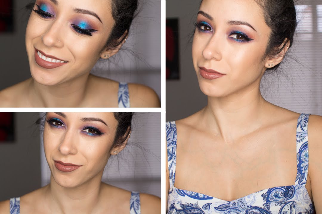 Blue & Purple Eyeshadow Tutorial || Ft. Kat Von D Metal Crush Eye Shadows