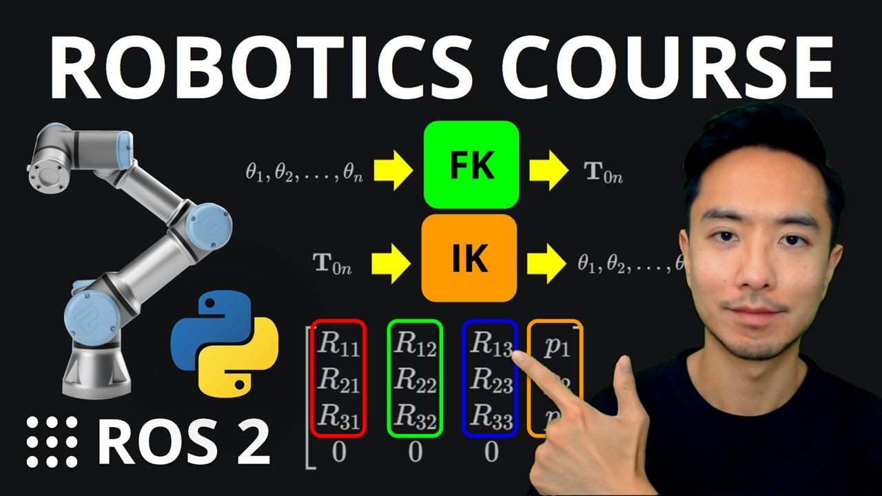 Robotics Course: Kinematics & Dynamics (Theory to Simulation in ROS 2 Python with UR Robot)