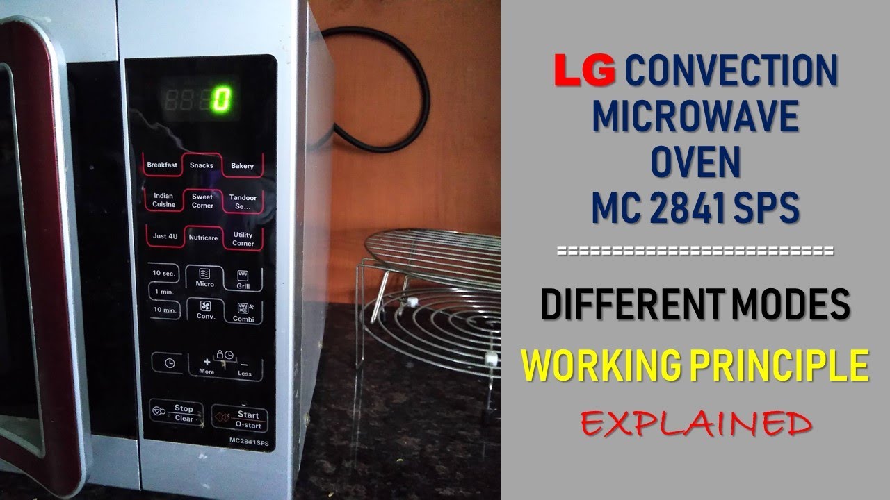 LG Microwave Oven MC 2841 SPS | Different modes explained with working principle (demo #4)