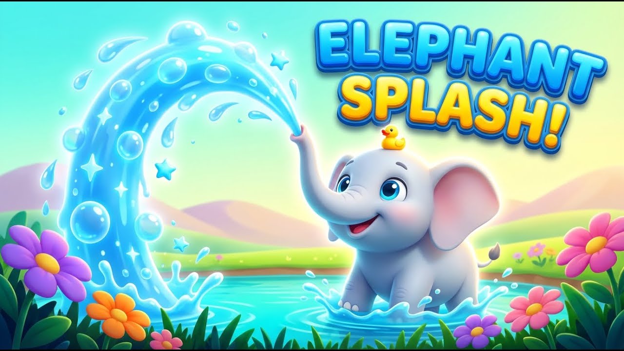 Baby Elephant Splash 🐘💦 | Fun Nursery Rhyme for Kids | Happy Toddler Song