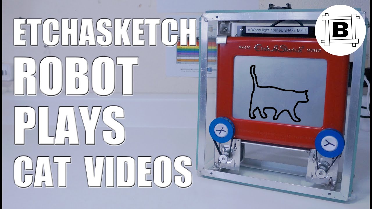 Robot Etch A Sketch Project - Cat Videos using Raspberry Pi