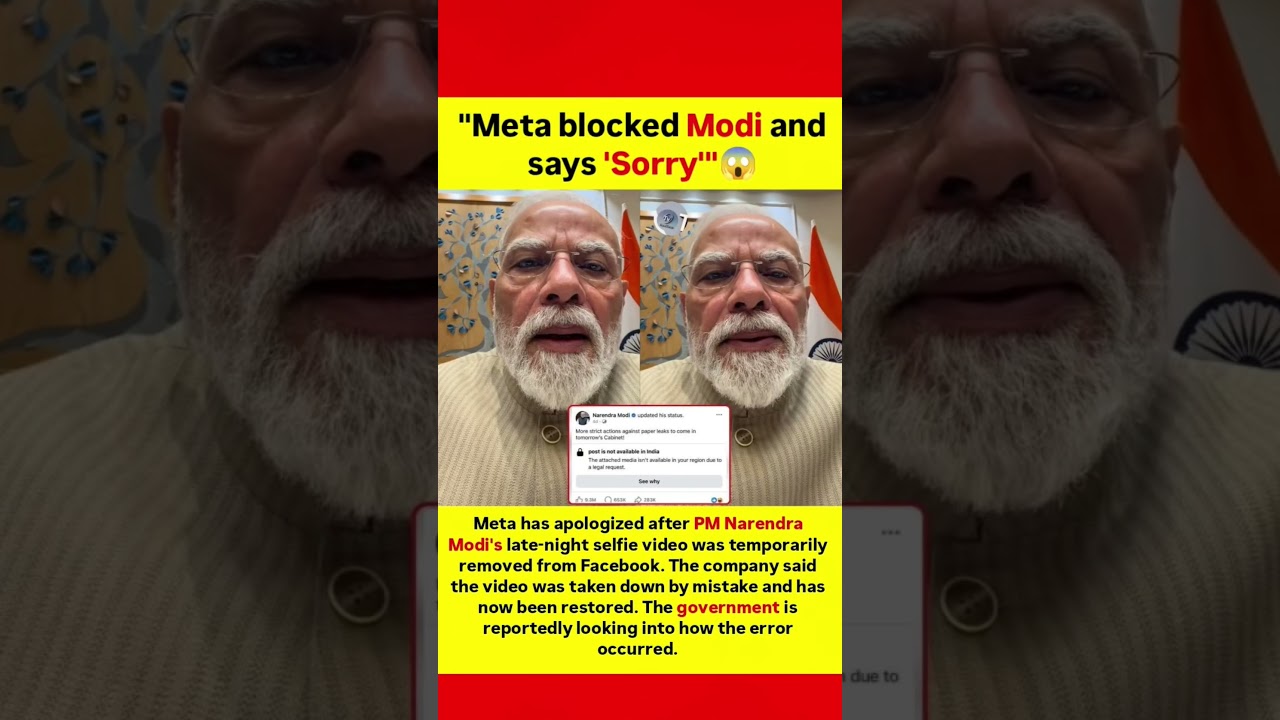 Big trouble for Meta after removing PM Modi's clip #tech #news #india