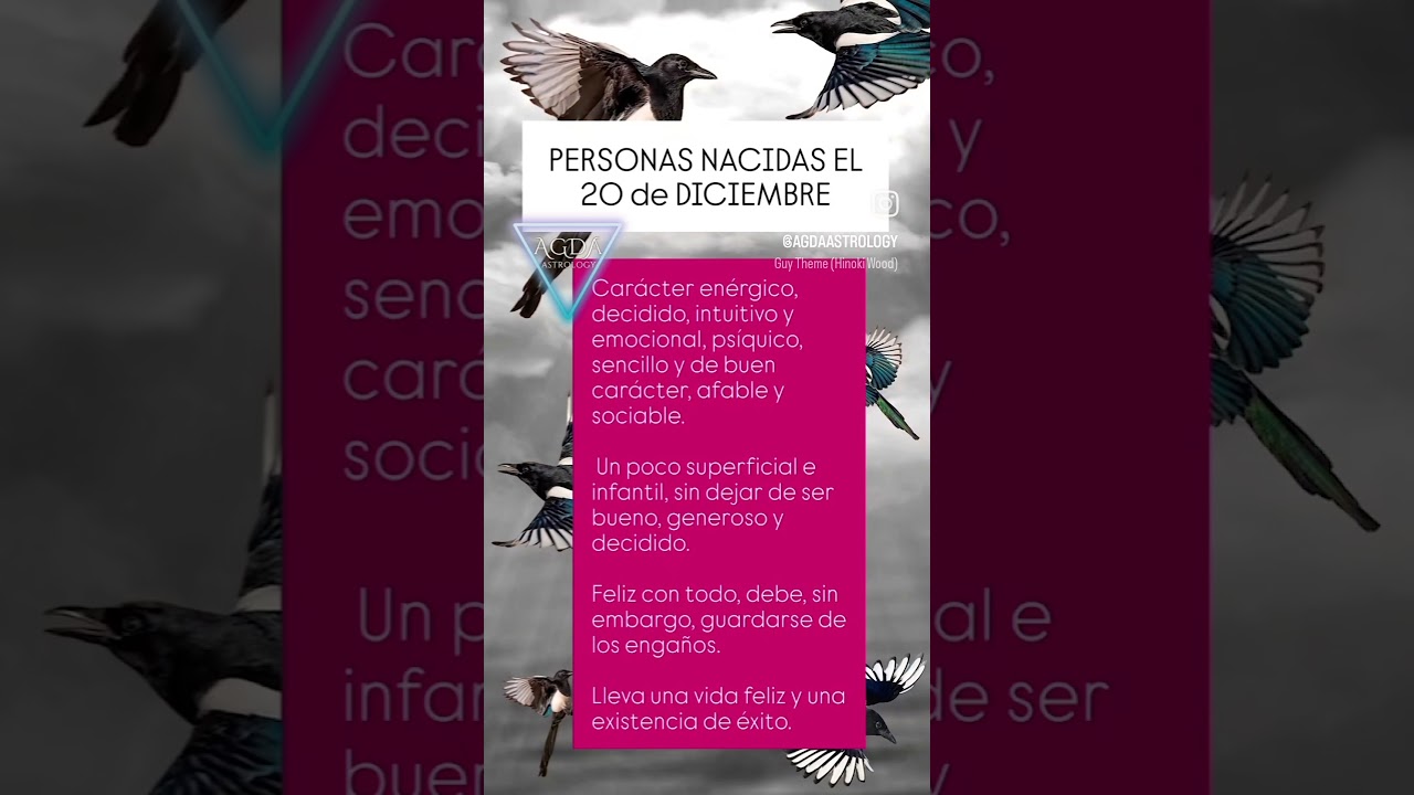 PERSONAS NACIDAS EL 20 de DICIEMBRE