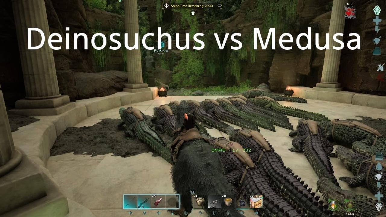 ARK Survival Ascended Dienosuchus vs Natrix The Devious (Gamma)