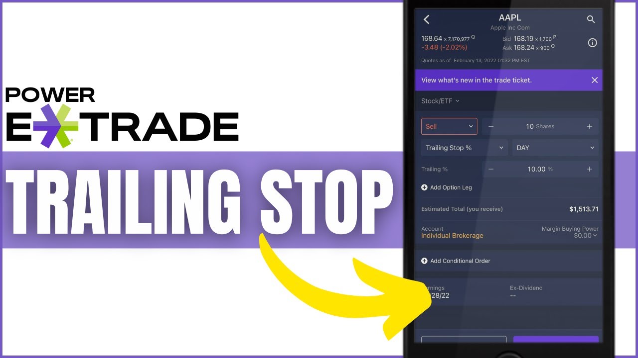 How to Place Trailing Stop Order on Power Etrade Mobile App