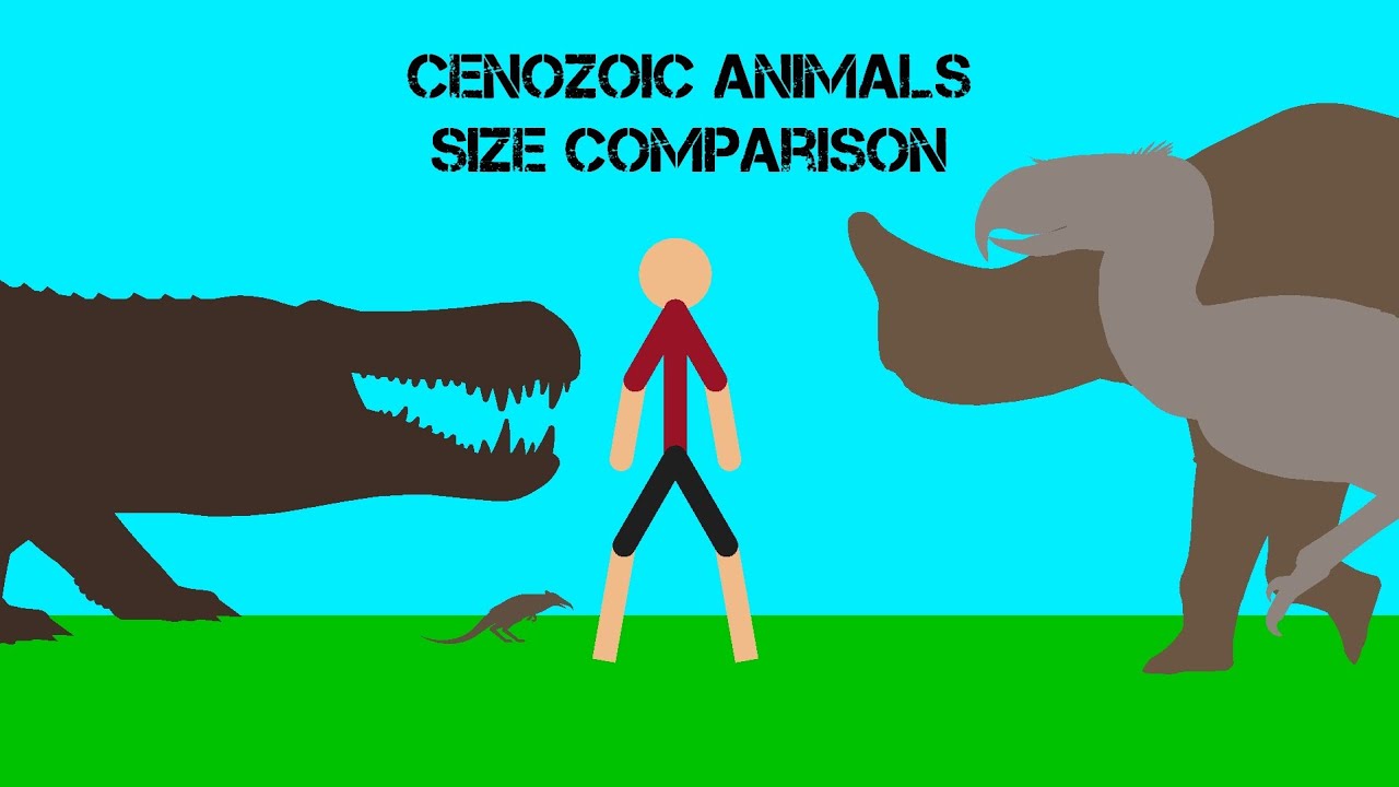 Cenozoic Animals Size Comparison