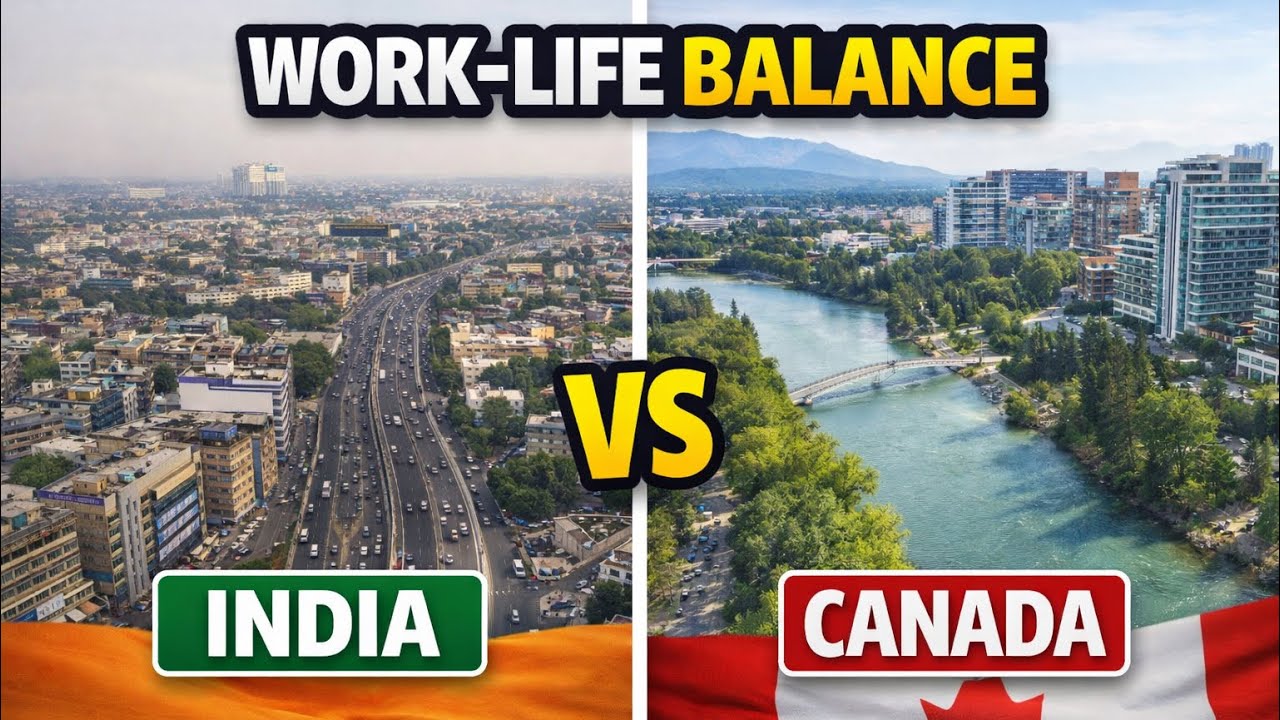 Work life balance in these countries 🤔#canadadiaries #dailyvlog #subscribe 