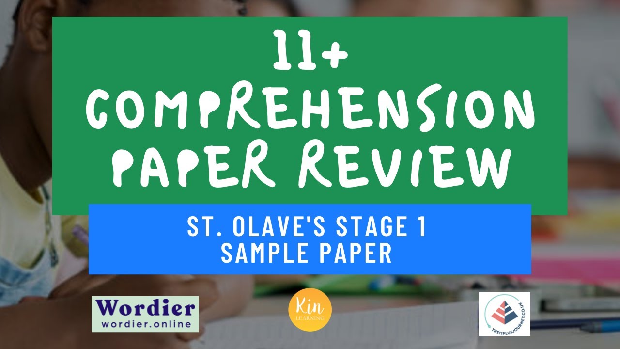 St  Olave's English Comprehension Stage 1 Walk-through