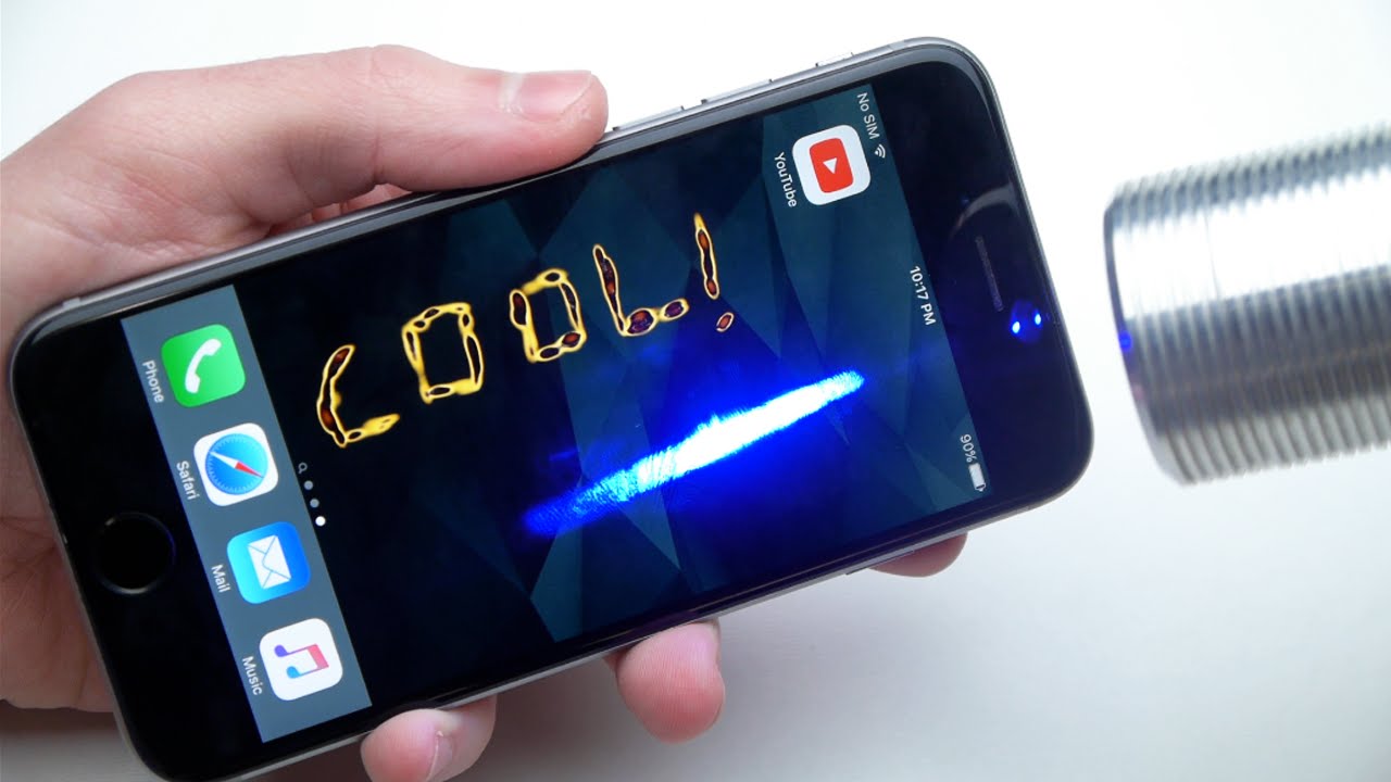 Drawing on an iPhone 6S with a Laser!