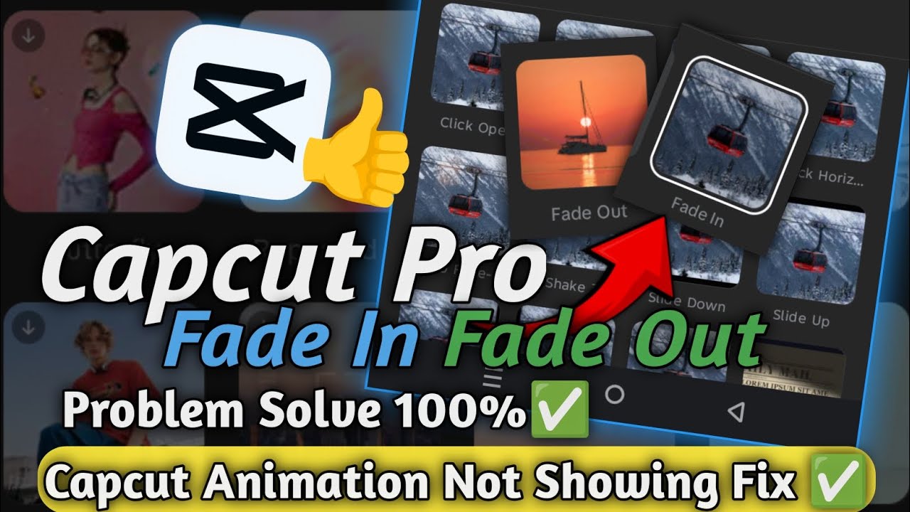 CapCut Pro fade in fade out animation not showing problem fix | CapCut animation problem solve