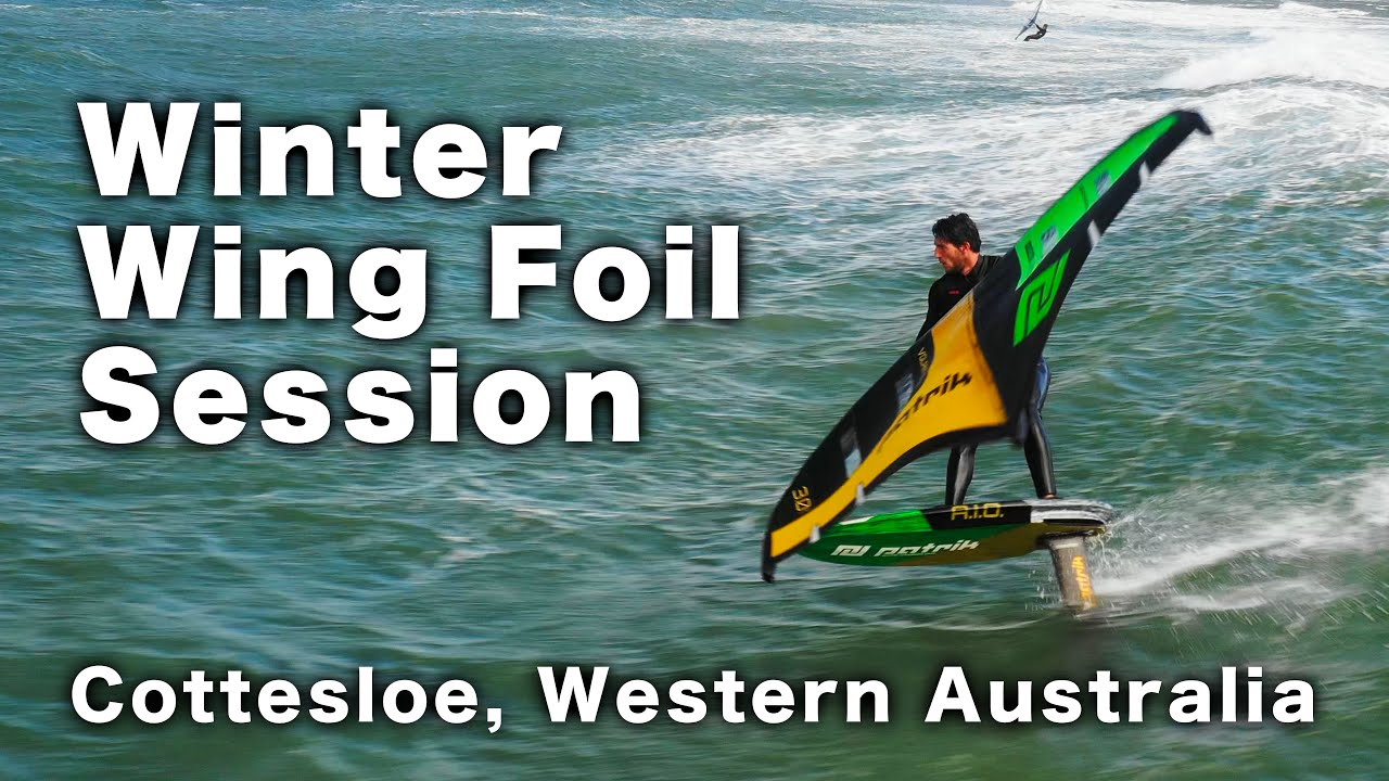 Winter Wing Foil Session -  Bastien Escofet, Perth, Western Australia