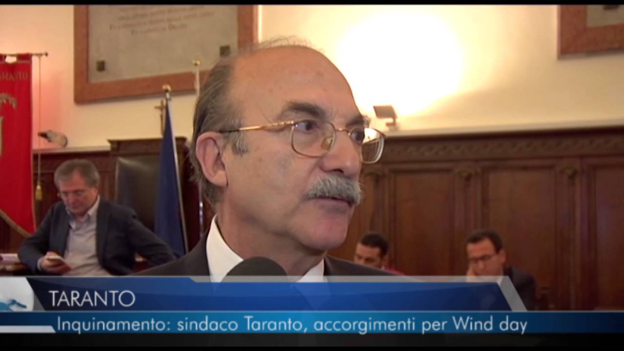 16 01 2016 TELEREGIONE TARANTO INQUINAMENTO SINDACO TARANTO ACCORGIMENTI PER WIND DAY