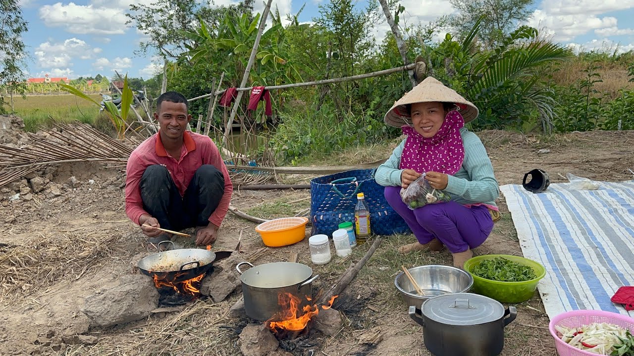 Ếch đồng kho sả ớt Lươn Cá đồng nấu canh chua cây chuối Bắt ếch kêu trên đồng khô VXĐ 706