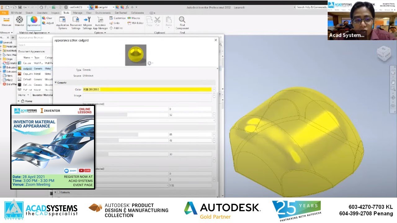 Inventor Material and Appearance