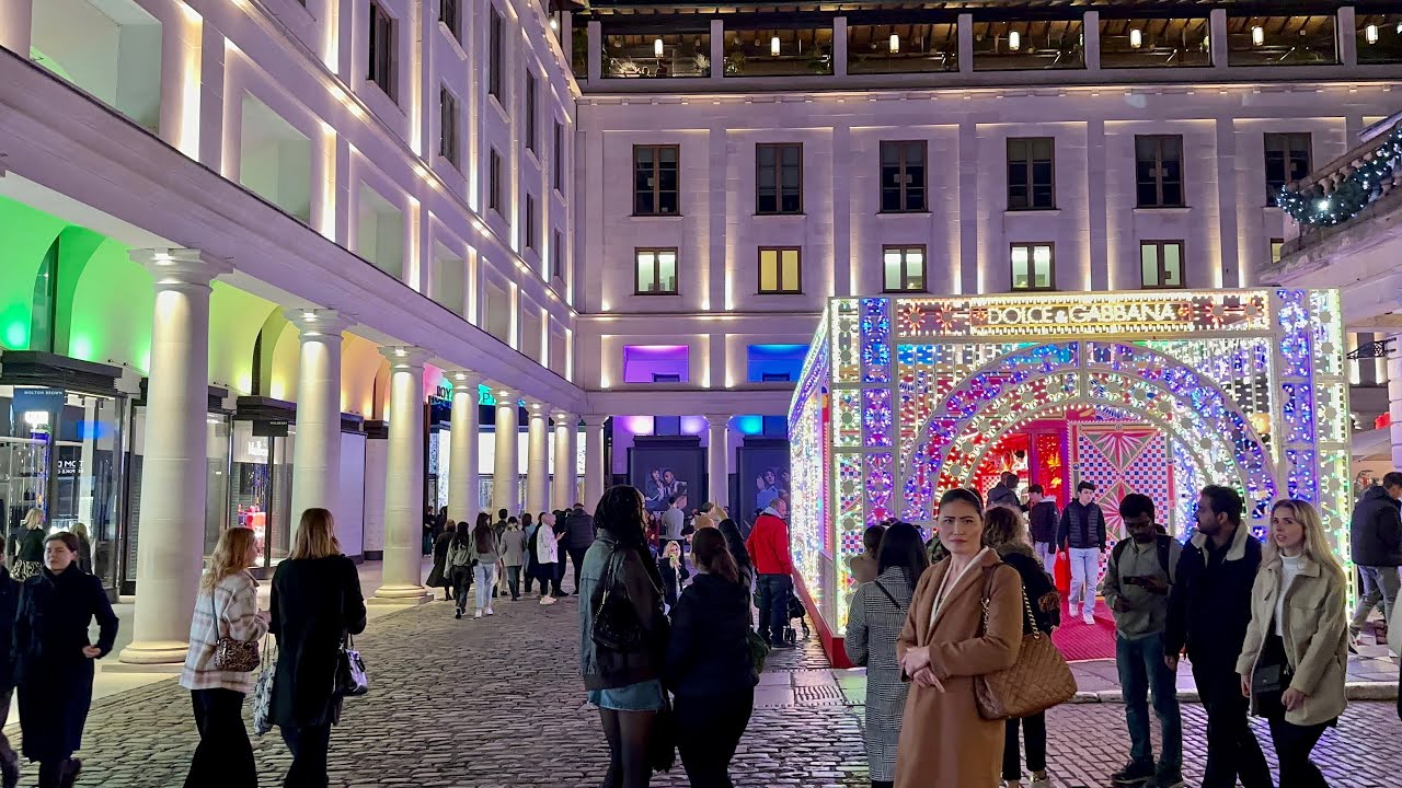 London Christmas 2022 |Covent Garden West End | London Christmas Lights - London Winter Walk[4K HDR]