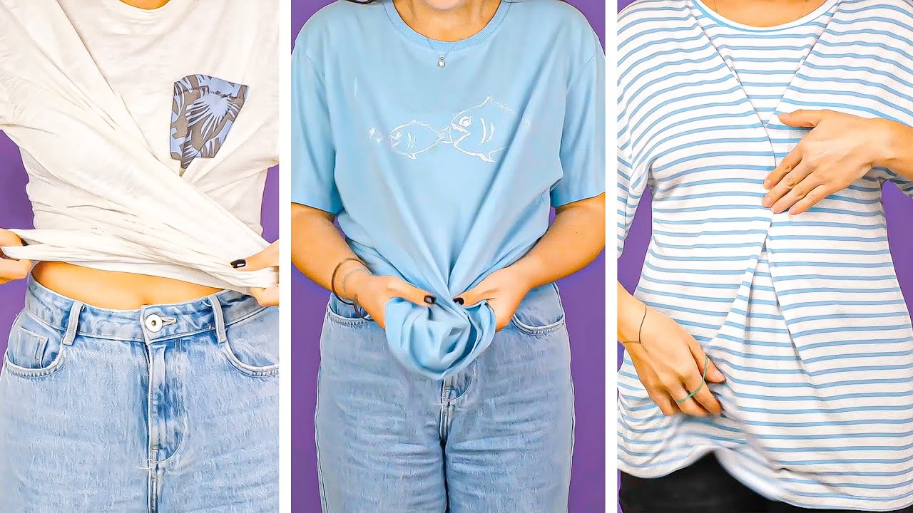 22 coole Tricks für T-Shirts, Tops und mehr 👚👕 Wenige Handgriffe, stylisches Outfit!